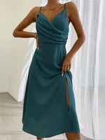 Women’s Midi Slip Dress Irregular Hem Summer Spaghetti Strap Floral Casual Dress