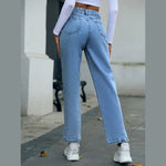 Women's High Waist Simple Straight Pants