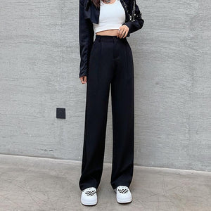 Women's Wide-Leg Pants – Spring's Effortless Elegance (Black & Brown)