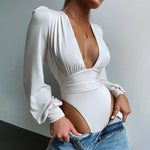 Women's Sexy Long Sleeve V-Neck Jumpsuit