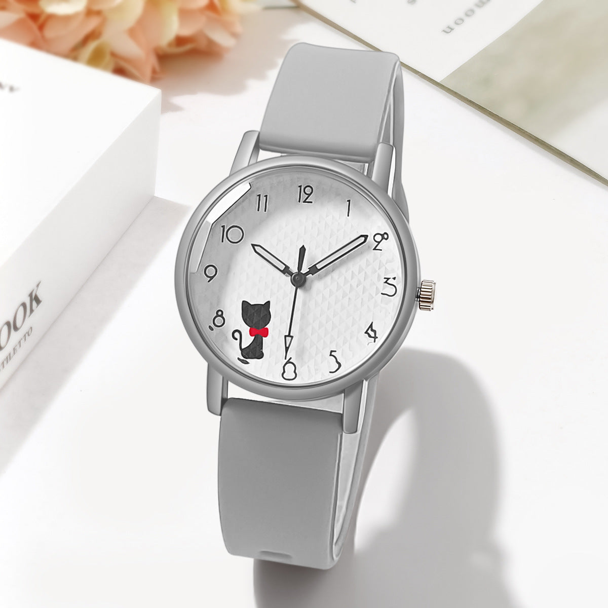 Women’s Silicone Strap Quartz Watch – Casual Student Minimalist Wristwatch