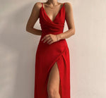 Women’s Midi Slip Dress Irregular Hem Summer Spaghetti Strap Floral Casual Dress