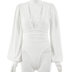 Women's Sexy Long Sleeve V-Neck Jumpsuit