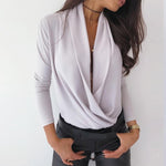 Women's Deep V-Neck Shirt – Sexy & Elegant