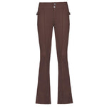 Women's Low-Rise Slim-Fit Casual Trousers
