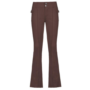 Women's Low-Rise Slim-Fit Casual Trousers