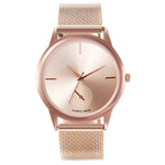 Women’s Quartz Watch – Creative Minimalist Mesh Plastic Strap Fashion Wristwatch