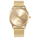 Women’s Quartz Watch – Creative Minimalist Mesh Plastic Strap Fashion Wristwatch