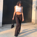 Women's Low-Rise Slim-Fit Casual Trousers