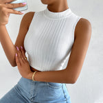 Women's Stretch Cropped Top – White