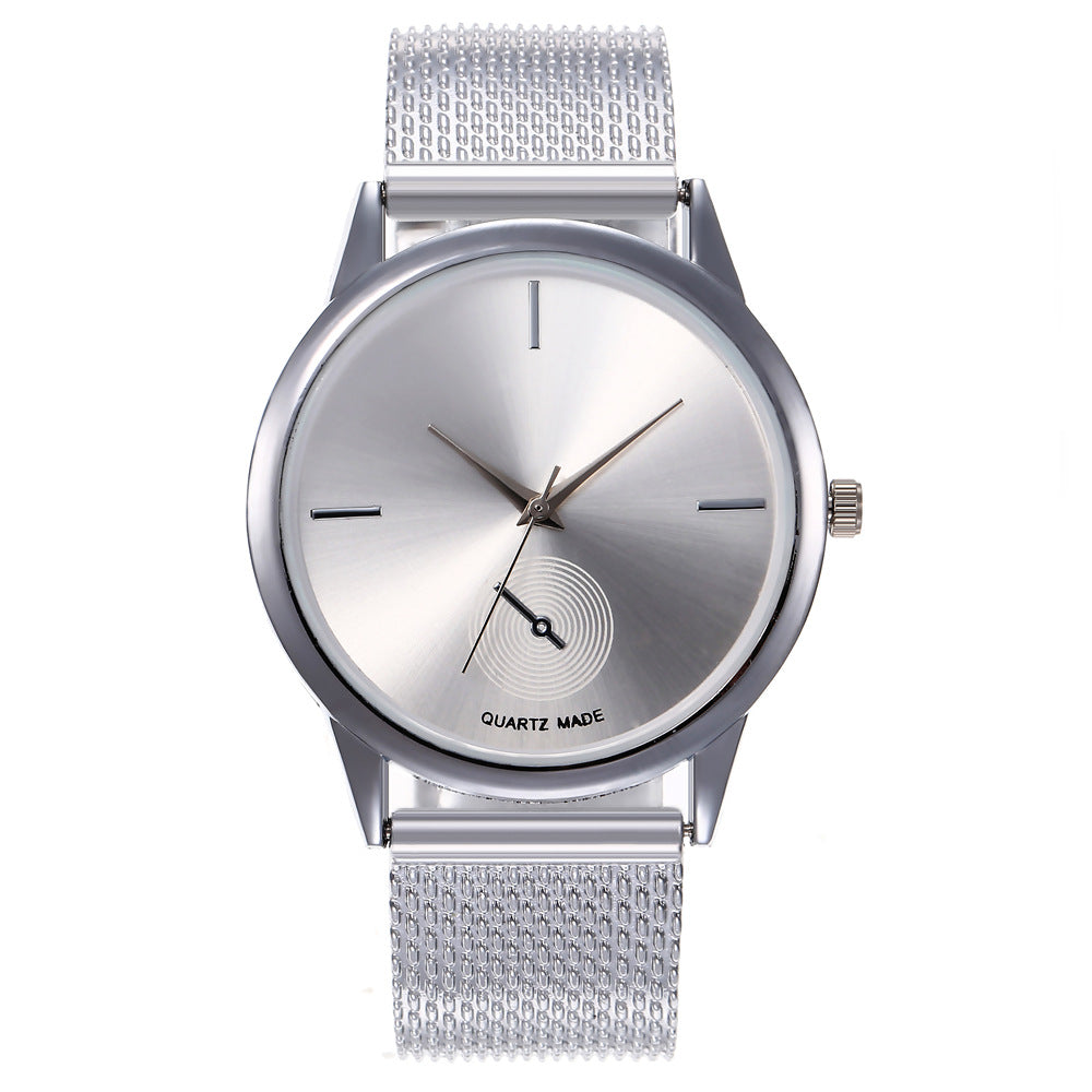 Women’s Quartz Watch – Creative Minimalist Mesh Plastic Strap Fashion Wristwatch