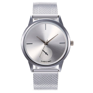 Women’s Quartz Watch – Creative Minimalist Mesh Plastic Strap Fashion Wristwatch