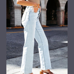 Women's Wide-Leg Jeans – Light Blue