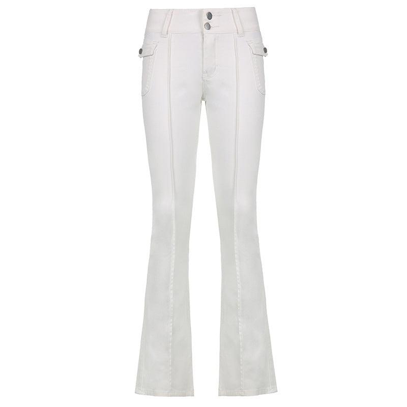 Women's Low-Rise Slim-Fit Casual Trousers