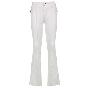 Women's Low-Rise Slim-Fit Casual Trousers
