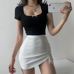 Women's High-Waisted Midi Skirt