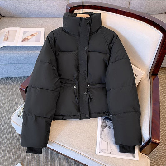 Women's Cotton Padded Winter Coat – Black, Khaki, Red & White