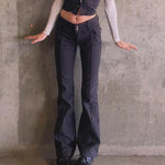 Women's Low-Rise Slim-Fit Casual Trousers