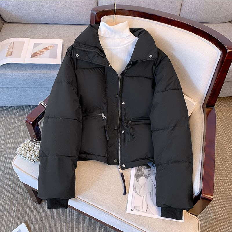 Women's Cotton Padded Winter Coat – Black, Khaki, Red & White