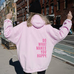 Women's Loose Fit Printed Sports Hoodie